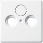 BUSCH-JAEGER Zentralscheibe Antenne Radio TV 1743-84 davos/studioweiss 1743-84 (1724-0-2774)