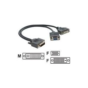 KRAMER Adapterkabel ADC-DM/DF+GF DVI-I zu DVI-D + VGA Adapterkabel Stecker / Stecker (99-9494921)