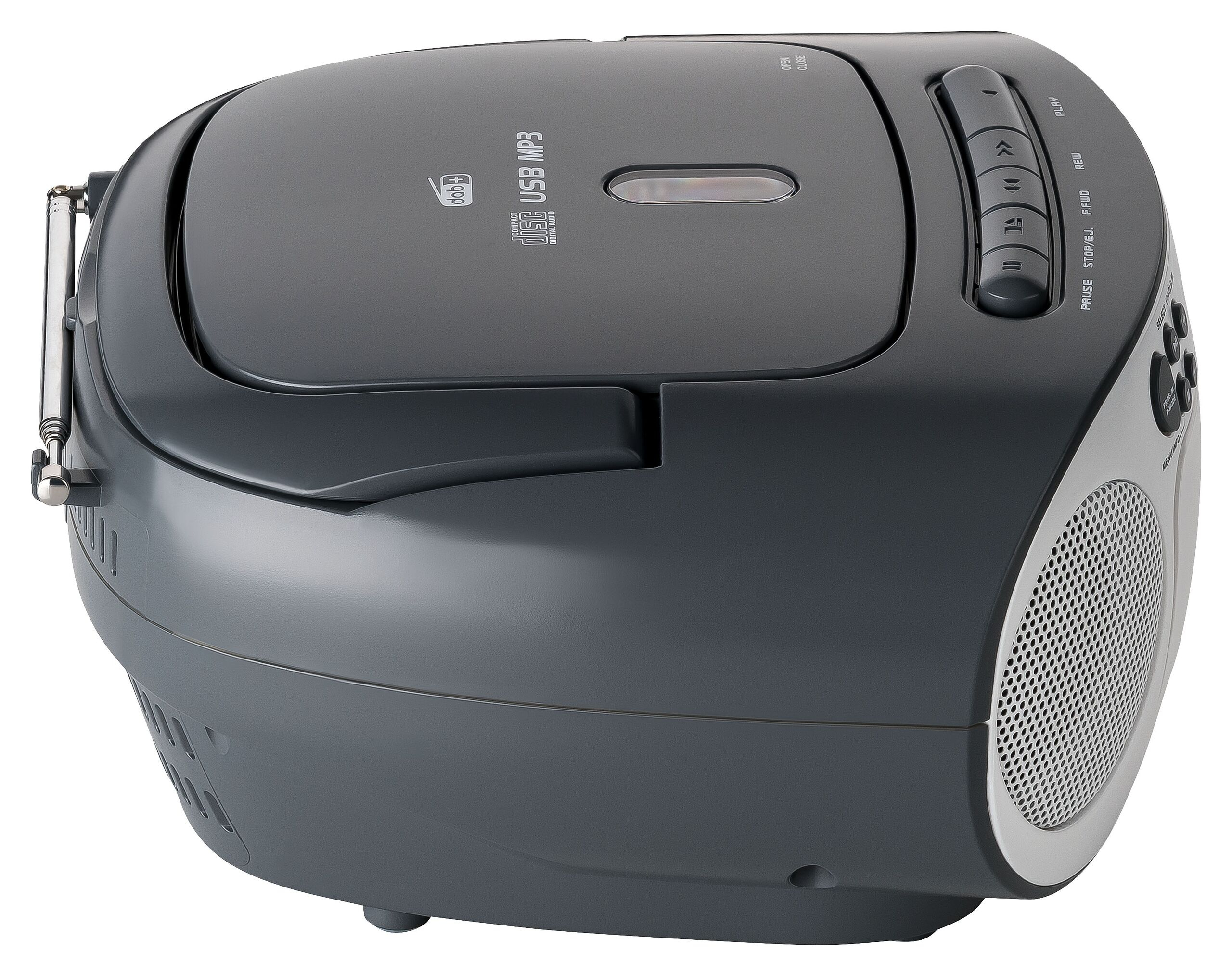 Reflexion Tragbarer Radiorecorder RCR2260DAB CD-Radio DAB+ UKW Kassette USB AUX Weiß Grau