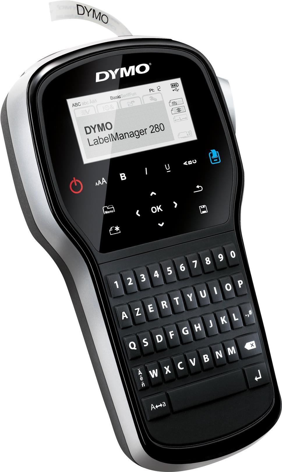 DYMO LabelMANAGER 280 AZERTY Beschriftungsgerät Thermotransfer 180 dpi Schwarz, Silber