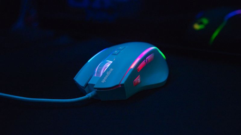 SPEEDLINK DECUS Gaming-Maus USB 12800 DPI Optisch 6 Tasten Weiß