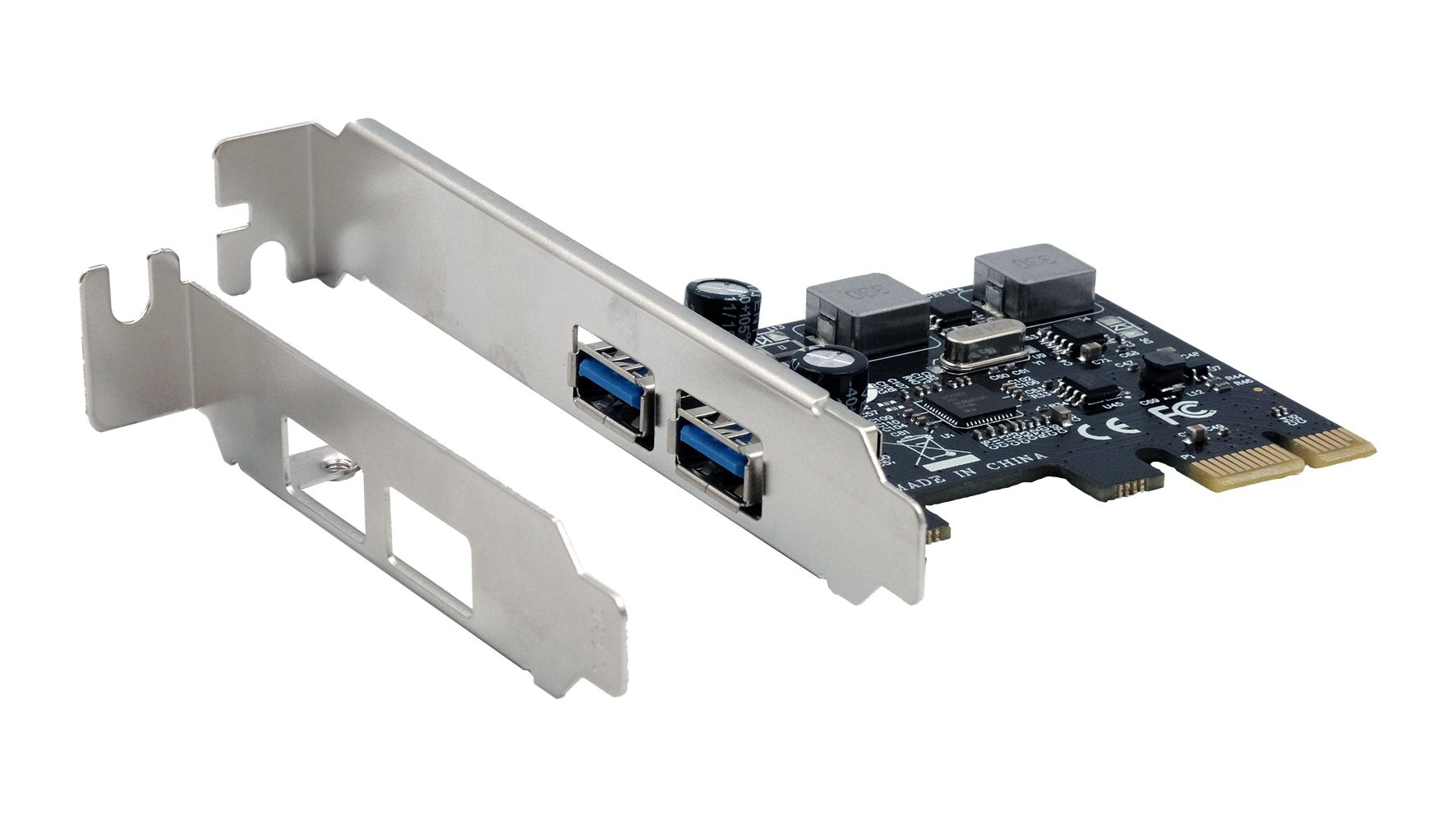 Exsys EX-11192 USB 3.2 Gen 1 PCIe Karte mit 2 Ports (Renesas)