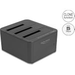 Delock USB Dockingstation für 3 x SATA HDD SSD mit 1 2 Klon Funktion (64332)