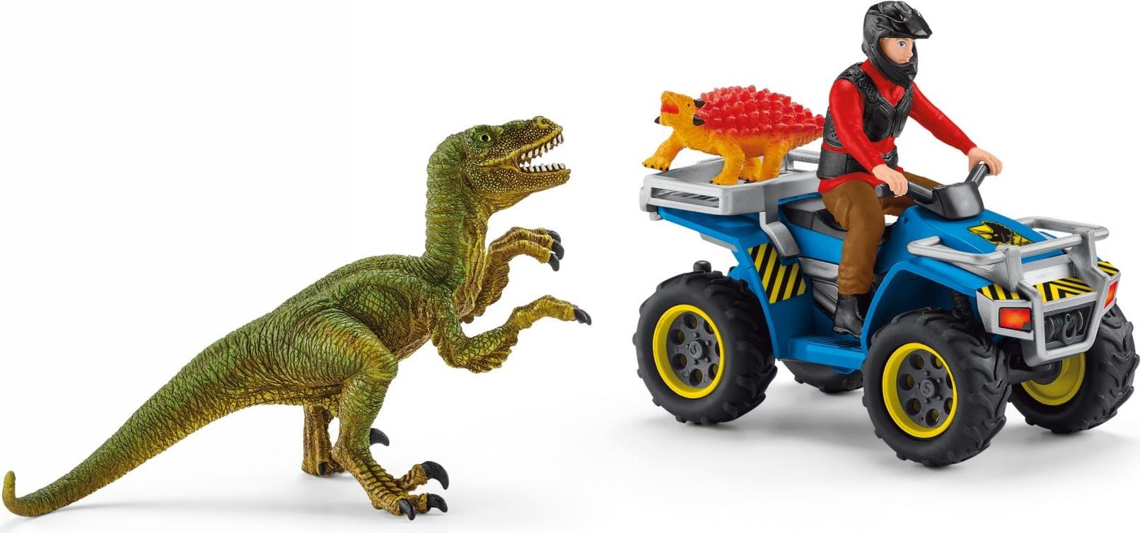 Schleich Dinosaurs 41466 Flucht auf Quad vor Velociraptor (41466)