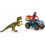 Schleich Dinosaurs 41466 Flucht auf Quad vor Velociraptor (41466)