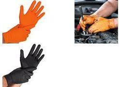 HYGOSTAR Nitril-Handschuh DIAMOND GRIP, L, schwarz Größe: 9, Einmalhandschuh aus extra schwerem Nitril, - 1 Stück (270718)