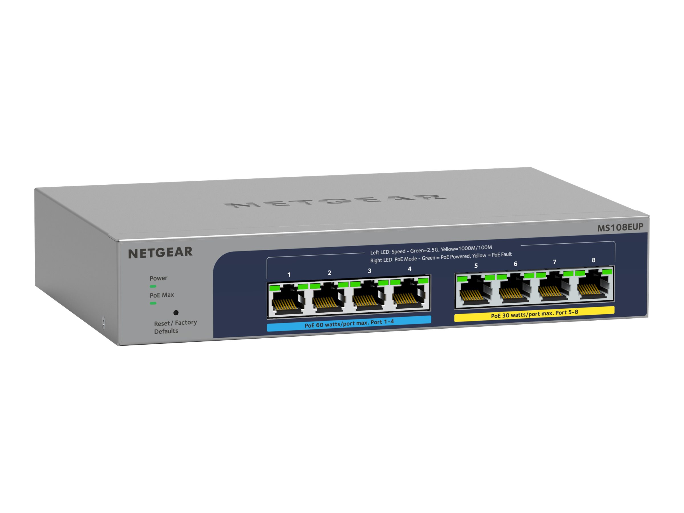 Netgear MS108UP 8-Port 2.5G PoE++ Unmanaged Switch