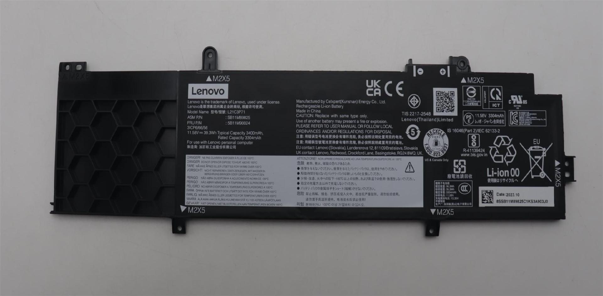 Lenovo Battery Internal 3 Cell 39.3Wh LiIon CXP (5B11M90024)