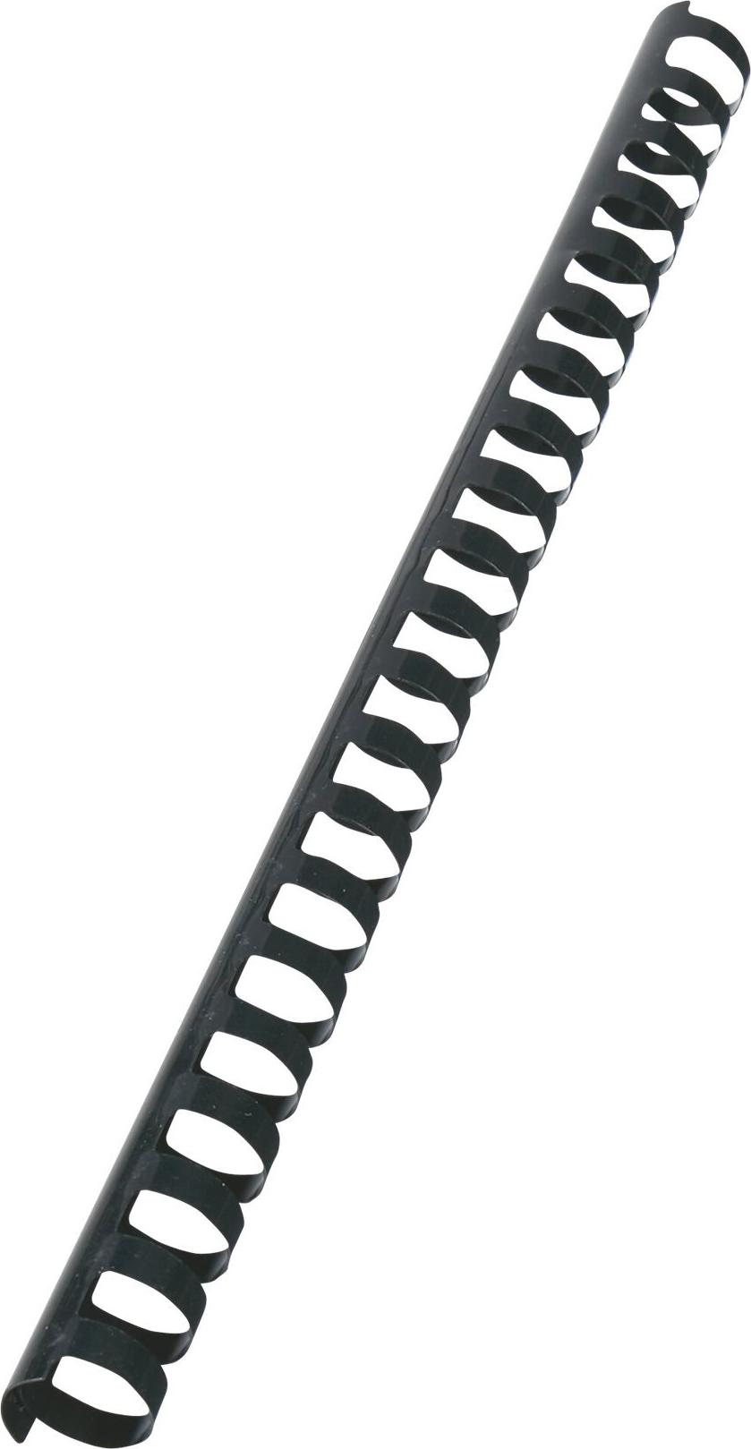 GBC CombBind Plastikbinderücken 19 mm 21 Ringe DIN A4 bis 165 Blatt Schwarz