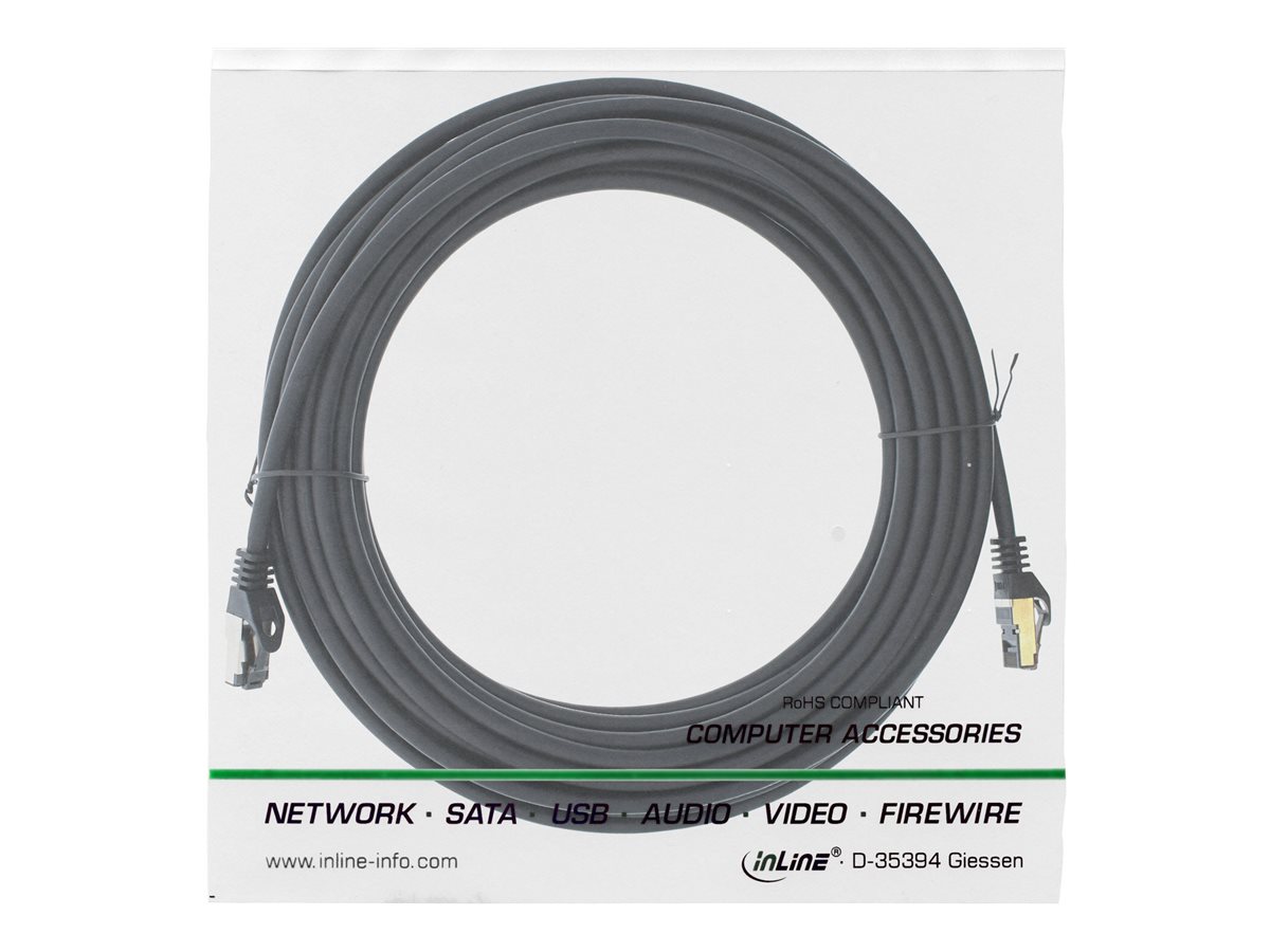 InLine 78807S Netzwerkkabel Cat8.1 S/FTP 7,5 m Schwarz