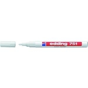 edding Lackmarker, 751, Rundspitze, 1-2mm, Schreibf.: weiß 1 Stück (4-751049)