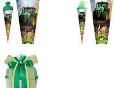 ROTH Schultüte "Traktor Power", rund, 700 mm Filzverschluss, mit stabiler ROTH-Spitze - 1 Stück (677558)