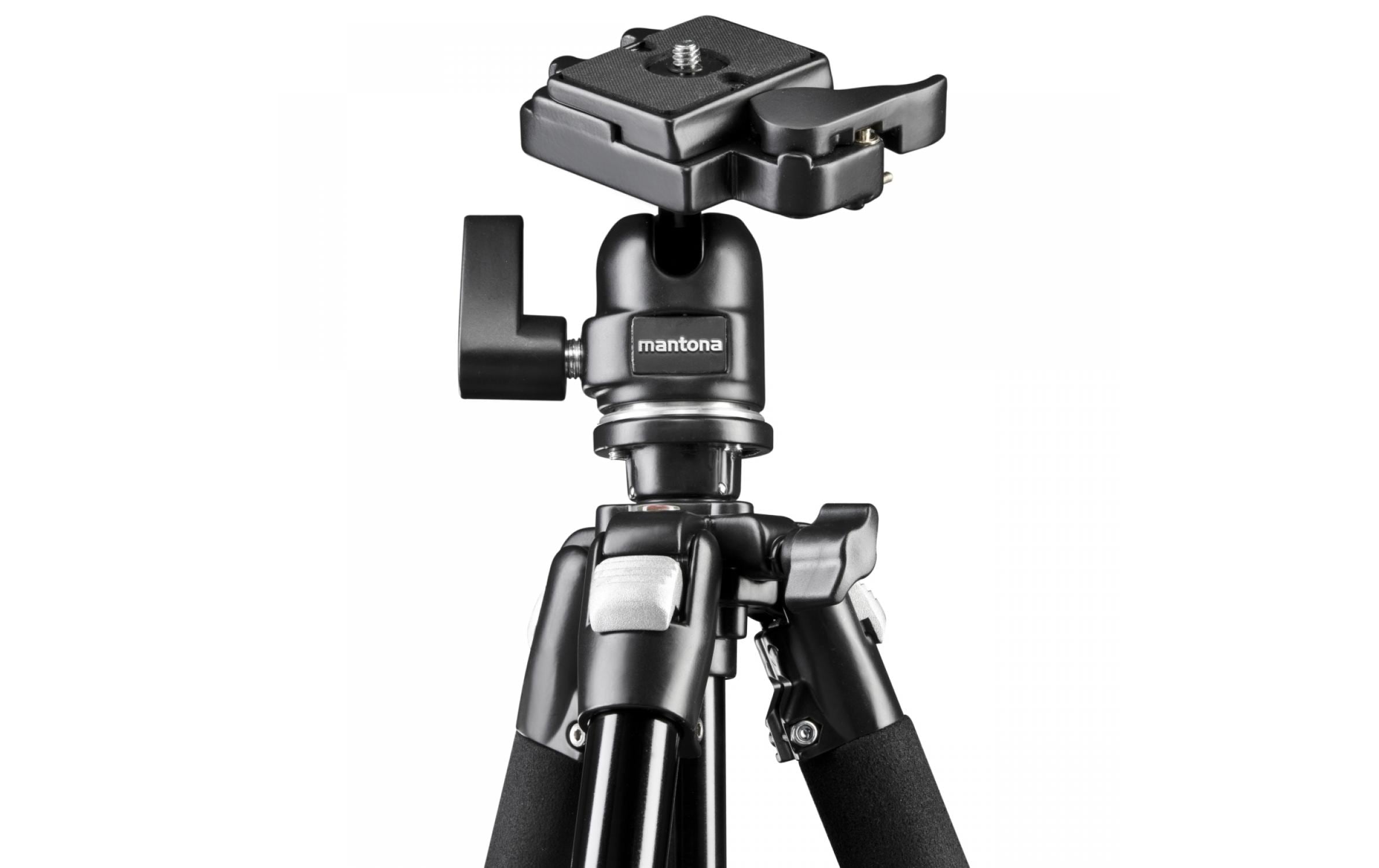 mantona Scout MAX Set Stativ 157 cm Aluminium Schwarz