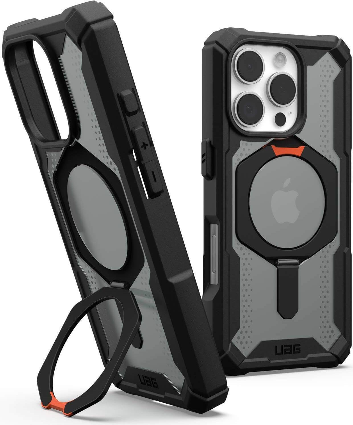 UAG Urban Armor Gear Plasma XTE MagSafe Kickstand Case | Apple iPhone 16 Pro | schwarz/orange | 114474114097 (114474114097)