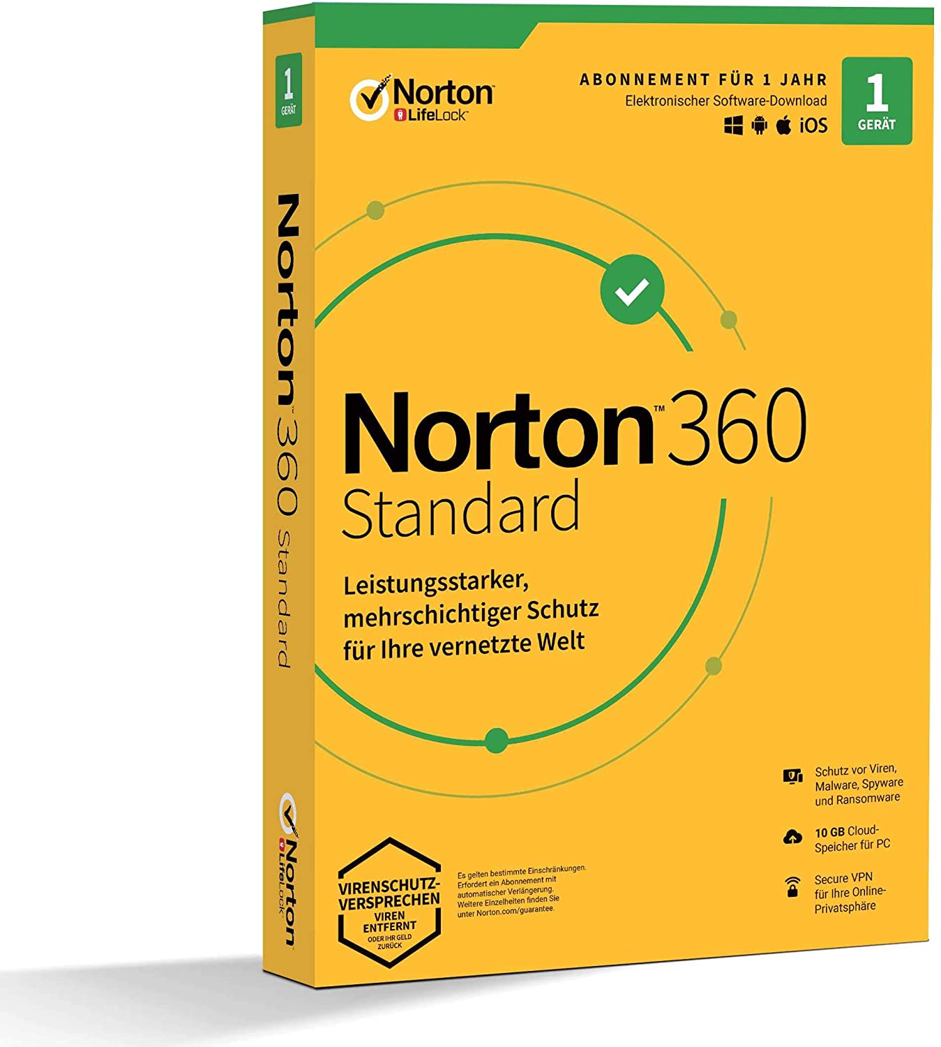 NORTONLIFELOCK 360 STANDARD 10GB GE 1 USER 1 DEVICE 12 Months GENERIC MM (21405648)