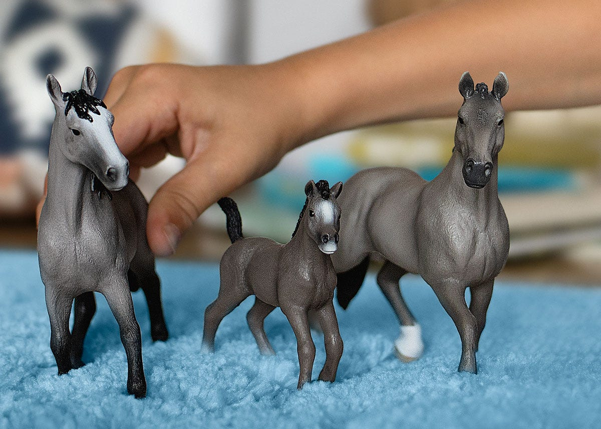 Schleich Horse Club Cheval de Selle Français Stute 13955 Schwarz Grau