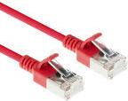 ACT Red 5 meters LSZH S/FTP CAT6A slimline patch cable snagless with RJ45 connectors (DB7505)