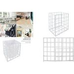 HYGOCLEAN Abfallkorb, Drahtgestell, 20 Liter, weiß aus Metall, weiß lackiert, freistehend & klappbar, - 1 Stück (888401)