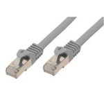 RJ45 Patchkabel mitCat.7 Rohkabel und Rastnasenschutz (RNS®), S/FTP, PiMF, halogenfrei, 600MHz, OFC, grau, 0,5m, Good Connections® (8070R-005)
