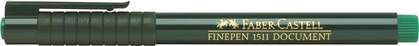 FABER-CASTELL Tintenfeinschreiber FINEPEN 1511, grün Strichstärke: 0,4 mm, Tinte auf Wasserbasis, dokumentenecht (151163)