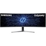 Samsung Odyssey G9 C49RG94SSR - CRG9 Series - QLED-Monitor - gebogen - 124.2 cm (49") - 5120 x 1440 Dual Quad HD @ 120 Hz - VA - 600 cd/m² - 3000:1 - 4 ms - HDMI, DisplayPort - dunkelgrau/blau [Energieklasse G]