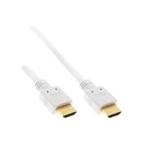 InLine HDMI Kabel,High Speed Ethernet,St/St,weiß/gold 0,5m (17555W)