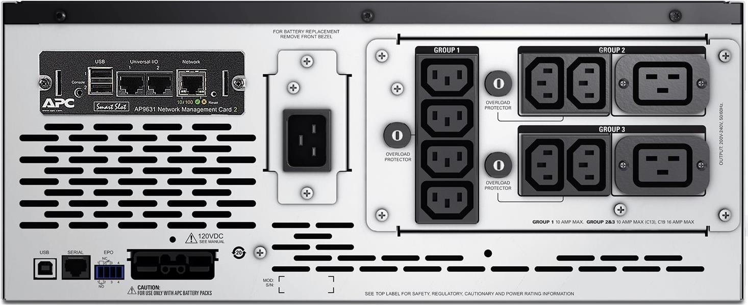 APC Smart-UPS X 3000VA USV 2700 W Rack/Tower LCD mit Netzwerkkarte Schwarz