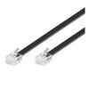 Wentronic Goobay Modularanschlusskabel, Schwarz, 10 m - RJ12-Stecker (6P6C) auf RJ12-Stecker (6P6C) (50323)