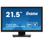 iiyama ProLite T2234MSC-B1S, 54,6cm (21.5"), Projected Capacitive, Full HD, Kit (USB), schwarz Touchmonitor (16:9), 54,6 cm (21.5"), Projected Capacitive, Auflösung: 1920x1080 Pixel, VESA Mount (100x100 mm), Lautsprecher, Reaktionszeit: 8ms, Helligkeit 350cd, Blickwinkel 178/178°(H/V), Kontrast: 1000:1, VGA, Display-Port, HDMI, inkl.: Kabel (USB, Audio, HDMI, Display Port), Netzkabel, QSG, schwarz (T2234MSC-B1S)