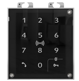 2N 91550947 IP Verso Basis-Zugangskontrollleser mit Touch-Tastatur, Bluetooth und RFID 125 kHz Schwarz