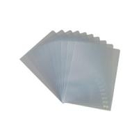 herlitz Sichthülle, DIN A4, PP, transparent, 0,12 mm genarbt, seitlich und oben offen, mit Griffausstanzung (5914304)