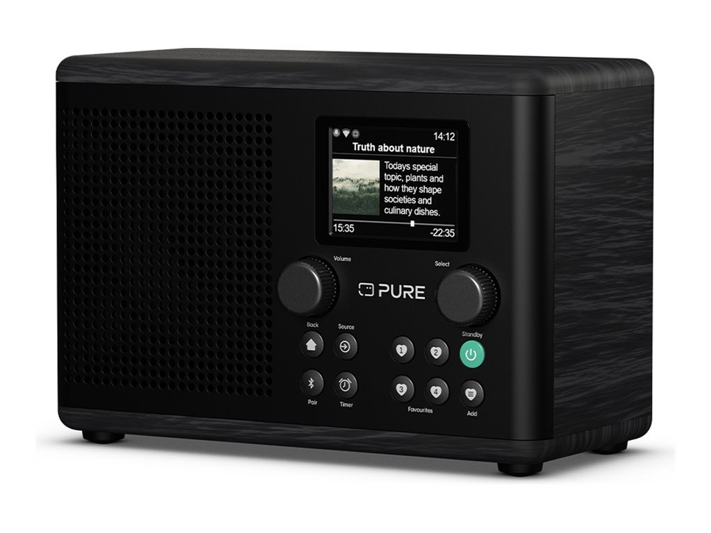 Pure Classic H4i Tragbares Internetradio DAB+ FM Bluetooth USB Schwarz/Asche