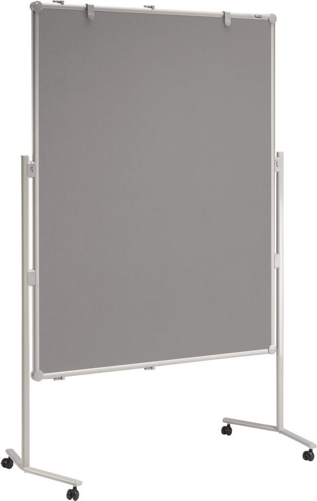 HEBEL Moderationstafel Professionell 1200 x 1500 mm Textil Grau