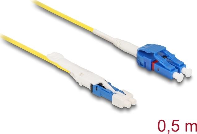 Delock LWL Kabel CS Stecker zu LC Duplex UPC Singlemode G657A2 OS2 Uniboot 0.5 (88291)