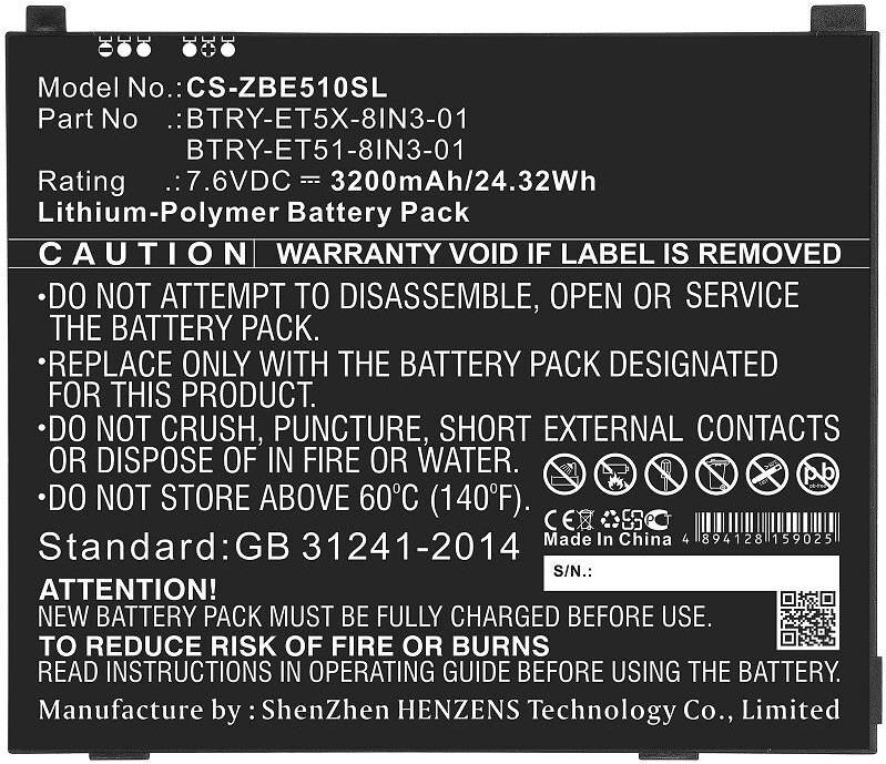 CoreParts Battery for Zebra Tablet (MBXTAB-BA147)