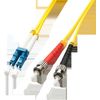 Lindy - Patch-Kabel - LC-Monomode (M) - ST single mode (M) - 3,0m - Glasfaser - 9 / 125 Mikron - OS2 - halogenfrei (47462)