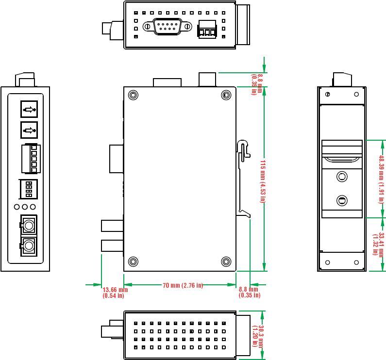 Moxa ICF-1150I-M-SC Serieller Konverter/Repeater/Isolator RS-232 Faser (SC) (ICF-1150I-M-SC)