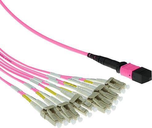 ACT 1 meter Multimode 50/125 OM4 fanout patchcable 1 X MTP female - 6 X LC duplex 12 fibers. 1m 12x50/125 om4 mtp/mpo(f) (RL7851)