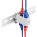 Delock RJ45 Kupplung Cat.6A Dual Buchse zu Buchse für Hutschienen Montage grau (91064)