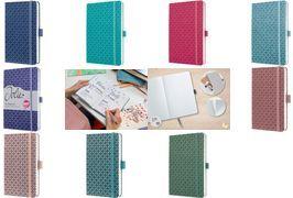 sigel Notizbuch Jolie Flair, Kunstleder, DIN A5, himmelblau 135 x 203 mm, liniert, 80 g/qm weißes Papier, Kunstleder - 1 Stück (JN119)