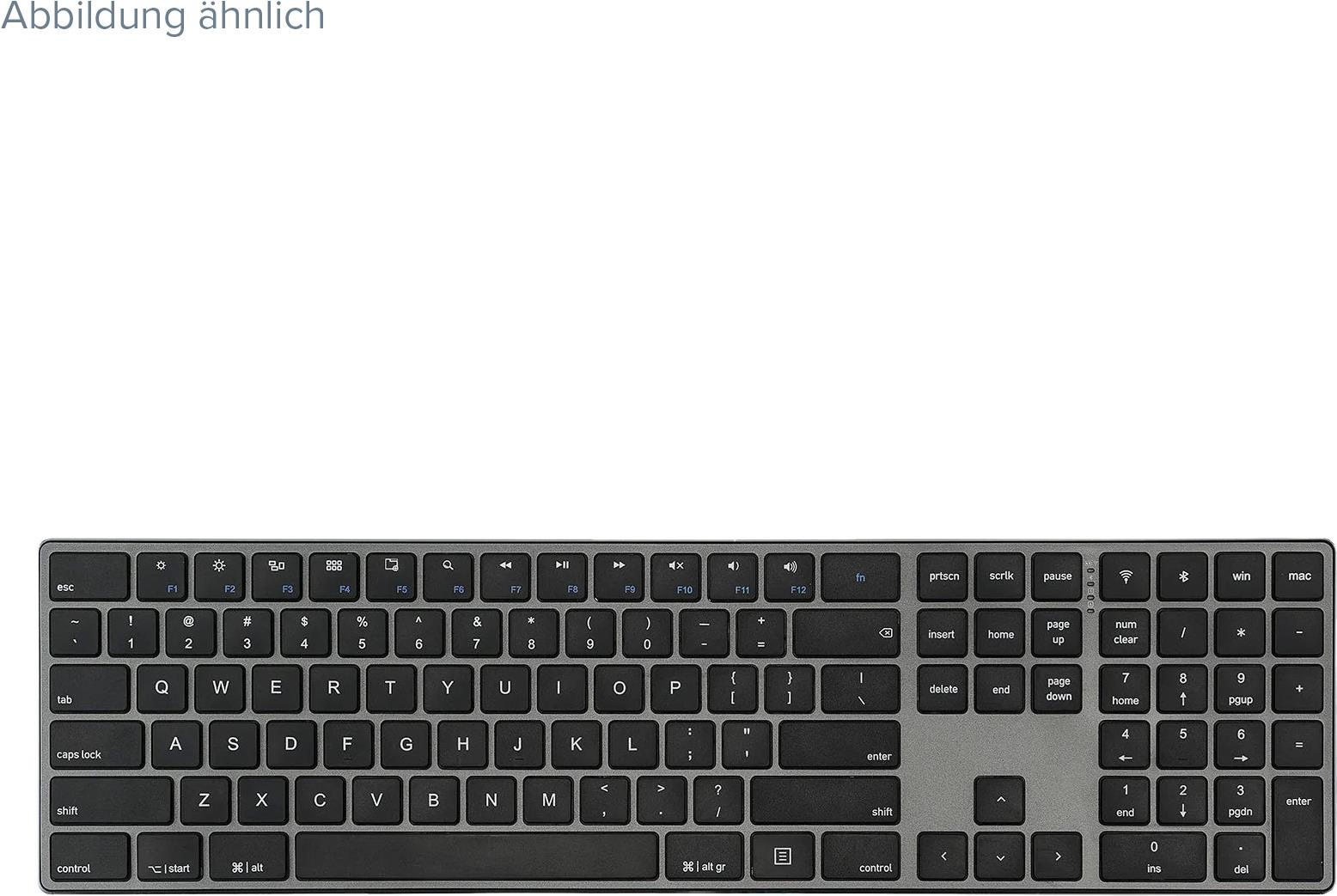 Perixx PERIBOARD-817 DE Kabellose Dual-Mode-Tastatur aus Aluminium (PERIBOARD-817 DE)