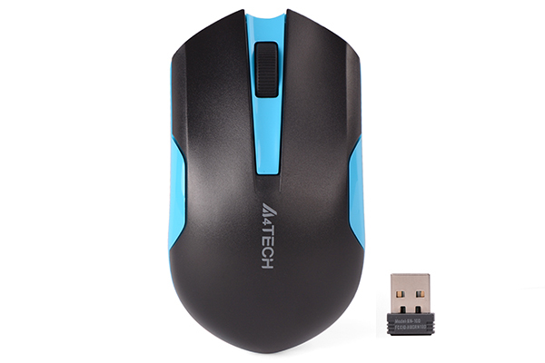 A4Tech G3-200N Kabellose Maus RF Wireless Optisch 1000 DPI Schwarz, Blau
