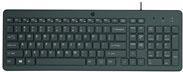 HP 150 kabelgebundene Tastatur, schwarz, USB, US-Layout (664R5AA#ABB)