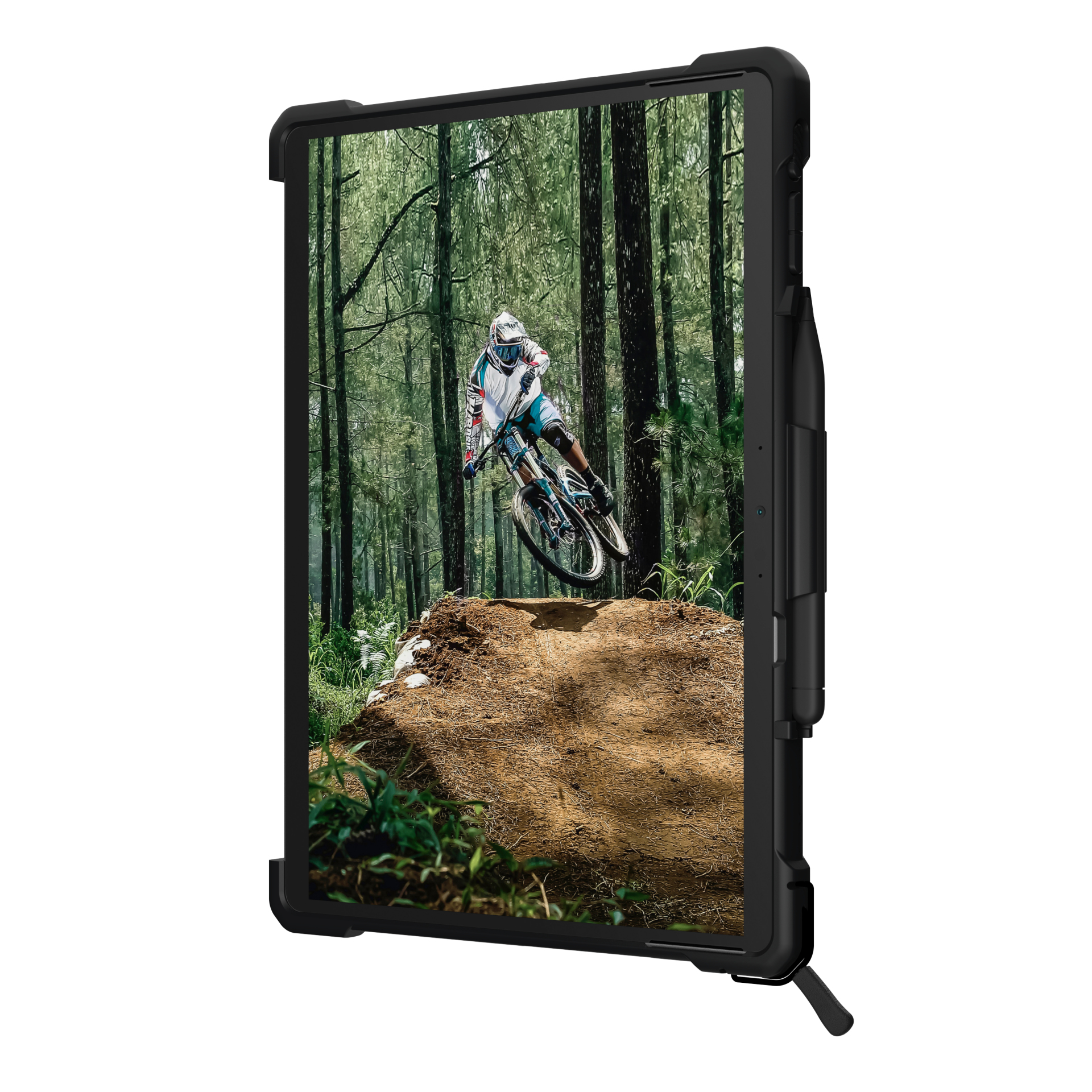 Urban Armor Gear Plasma Series Rugged Case mit Handschlaufe und Schultergurt für Microsoft Surface Pro 9, 10, 11 13" Transparent Ice