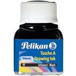 Pelikan Tusche A, Inhalt: 10 ml im Glas, karminrot (2) besonders geeignet für Reißfeder, Zeichenfeder, Pinsel (201517)