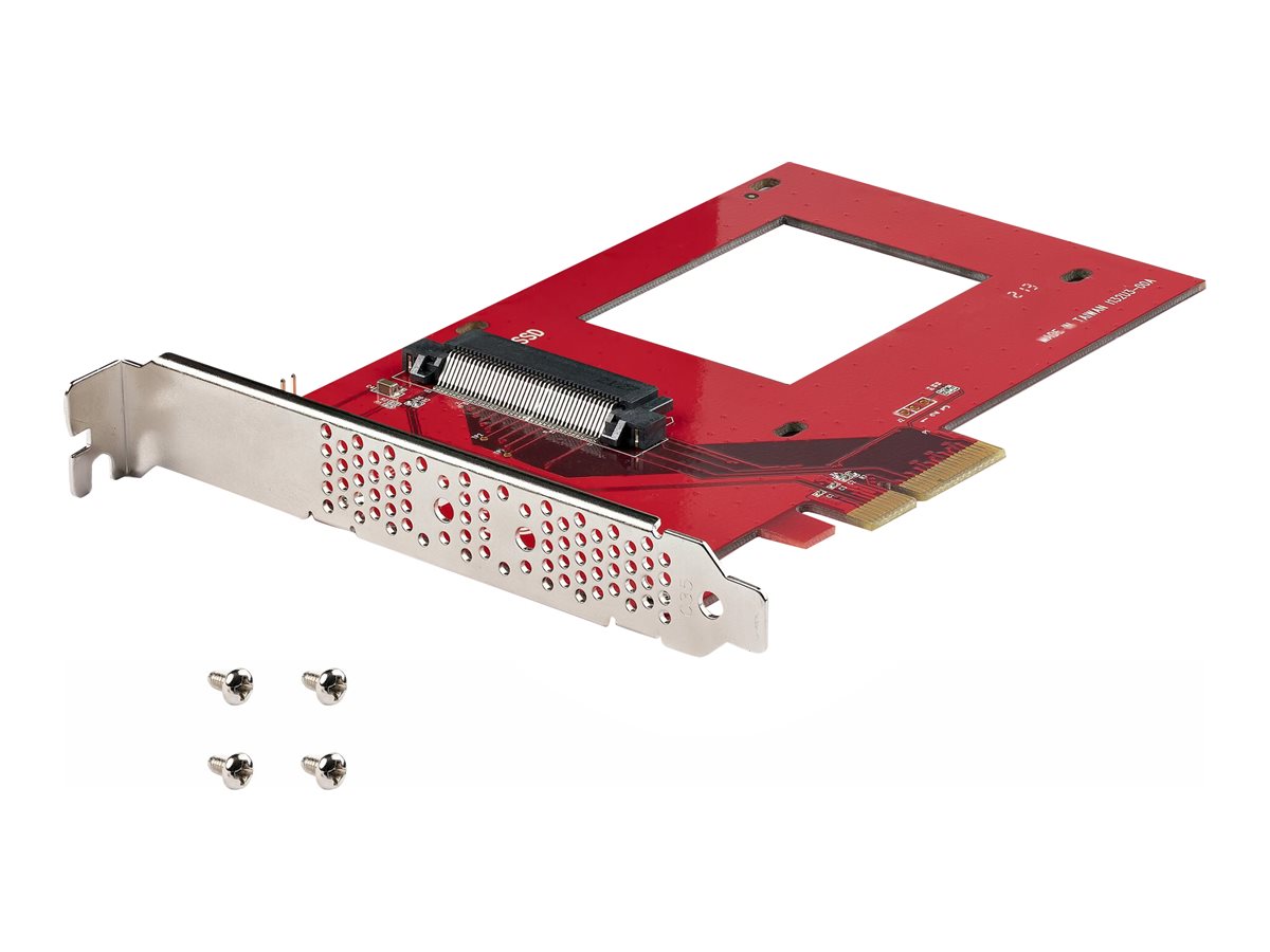 Startech U.3 PCIe Adapterkarte für 2.5" U.3 NVMe SSDs PCIe 4.0 x4 Rot