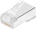 RJ45 Modularstecker Cat. 6A, STP, mehradrig, transparent, VPE 10 Stück Geschimter RJ45 Stecker zum Crimpen (920842)
