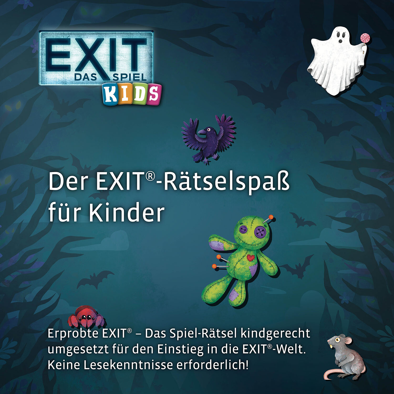 Kosmos EXIT Das Spiel Kids Gruseliger Rätselspaß Brettspiel 4 Spieler