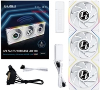 Lian Li UNI FAN TL Wireless LCD Lüfter ARGB PWM 3er-Pack inkl. Controller - Reverse Blade (12RTLLCD1W3W)