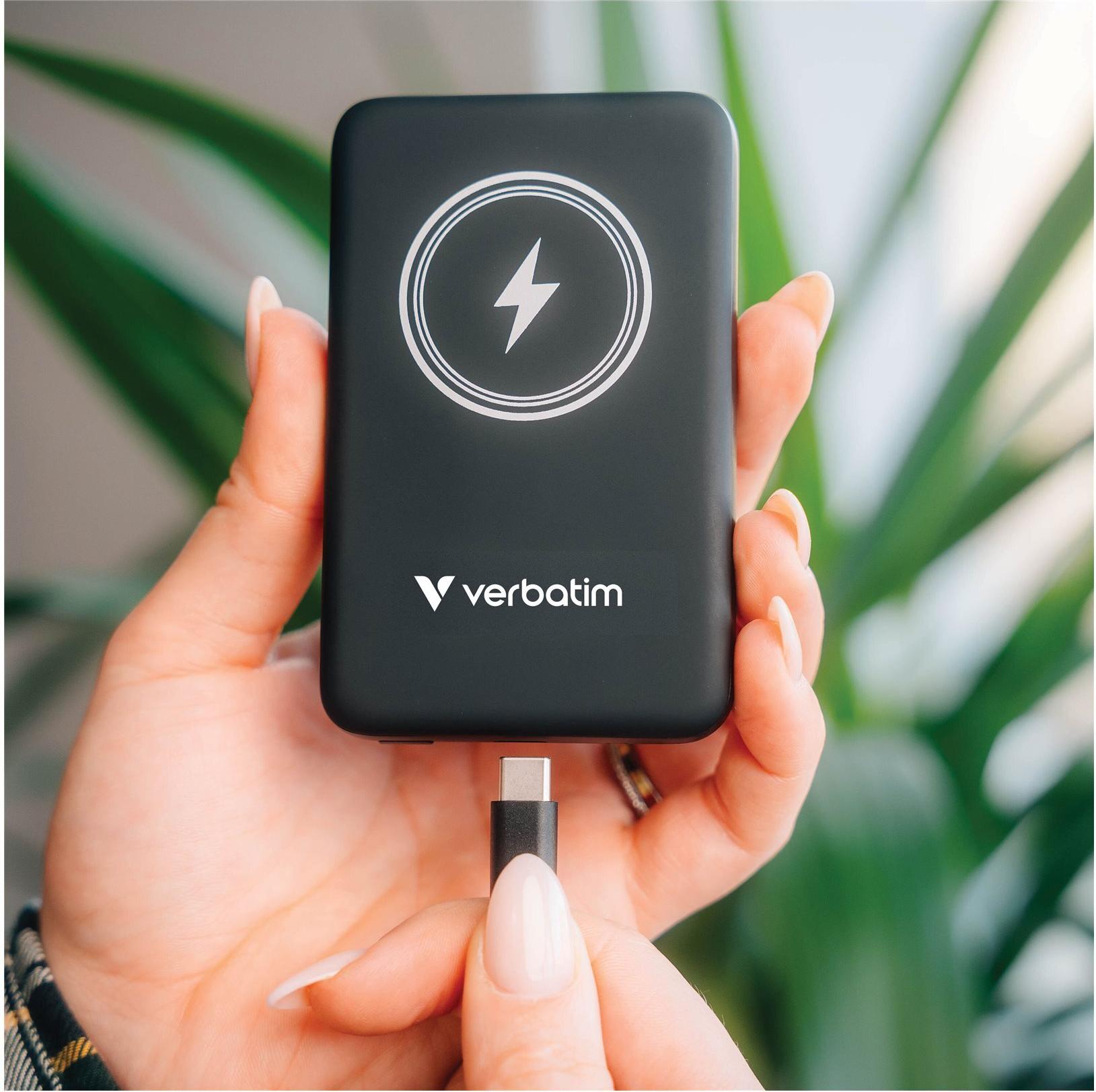 Verbatim Charge 'n' Go 5000 mAh Induktive Power Bank Schwarz